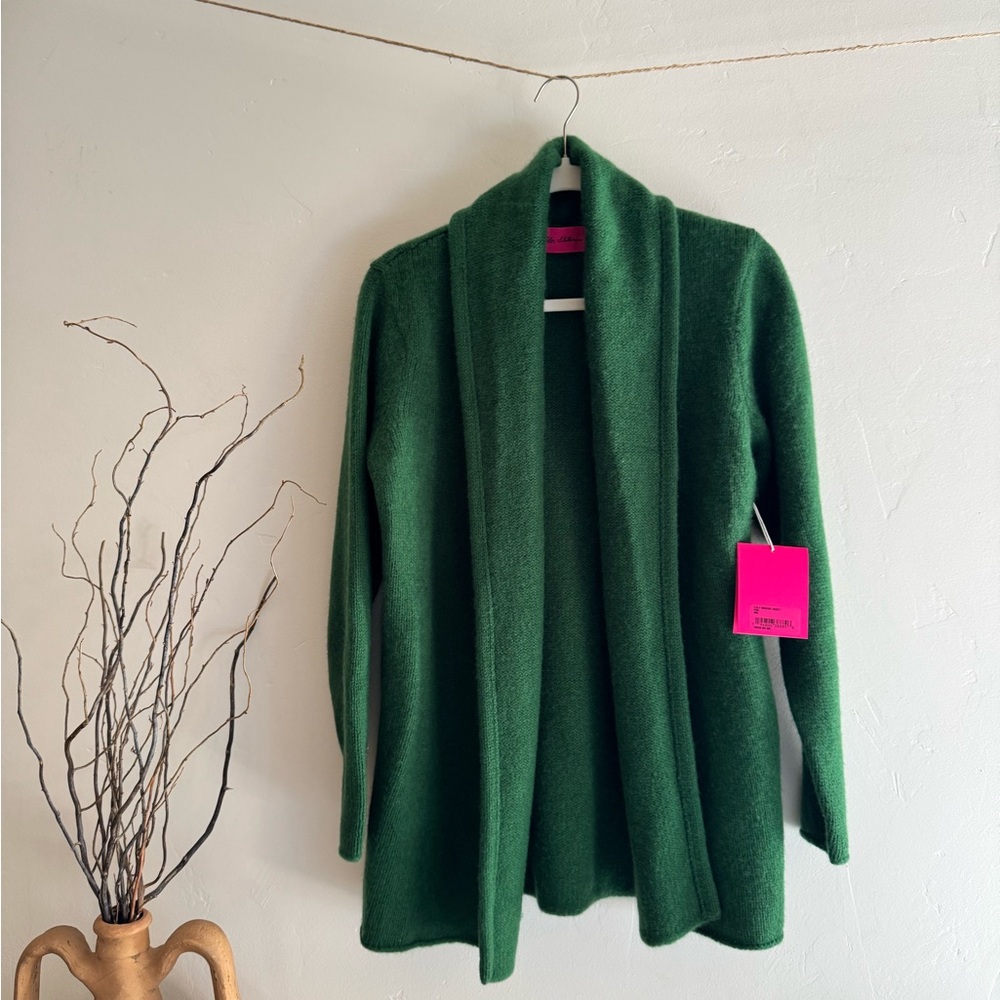 NWT The Elder Statesman Green Cashmere Smoking Jacket